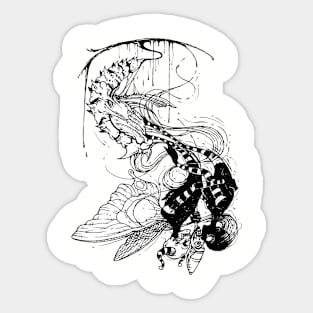 BULLET WITH BUTTERFLY WINGS 3 Sticker